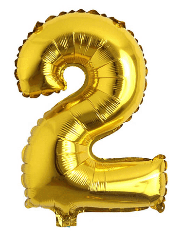 26 Inch Gold Number Foil Balloons