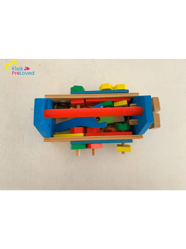 Preloved Melissa and Doug Take-Along Tool Kit Wooden Construction and Building Set (Gently Used)