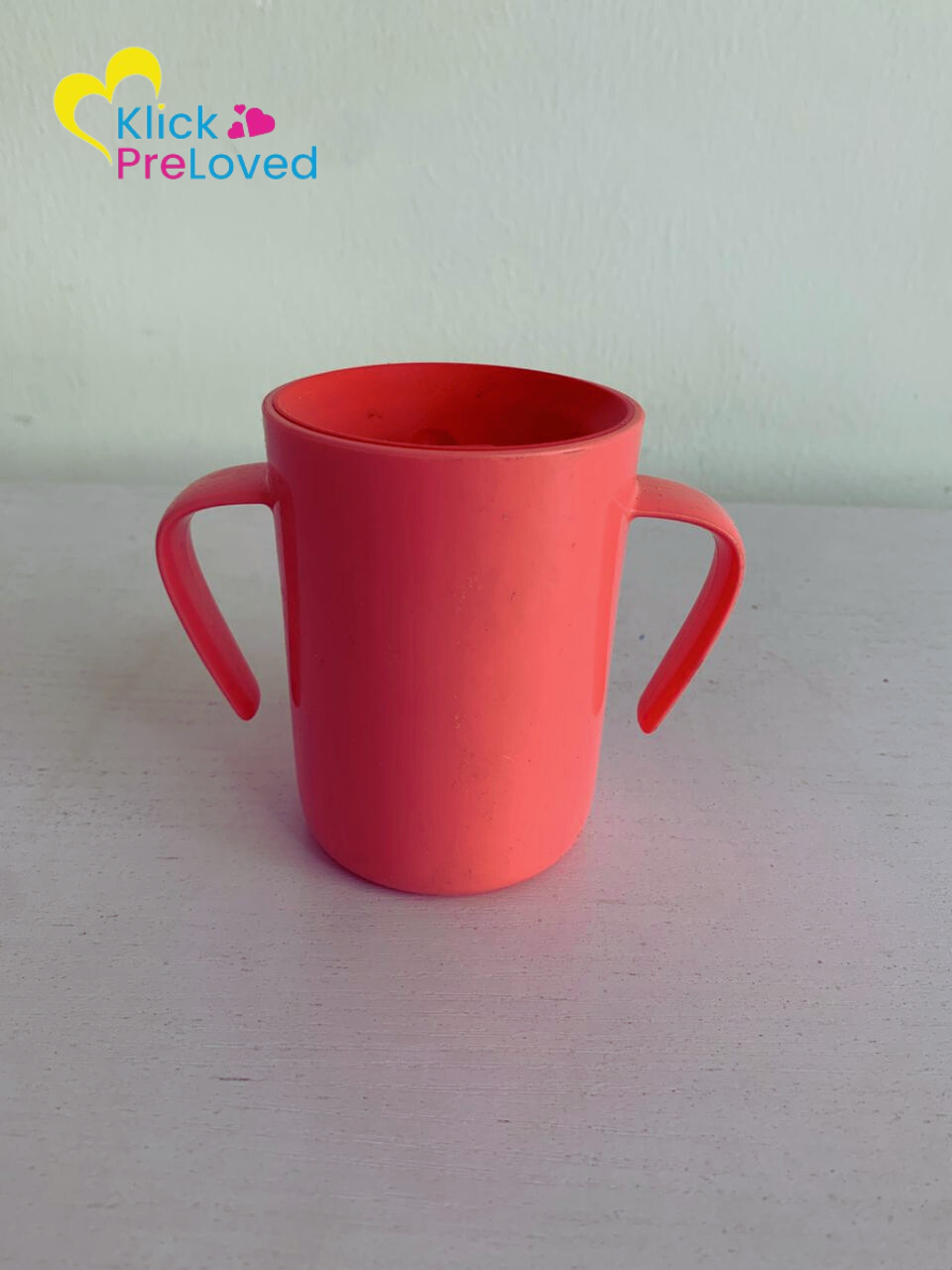 Preloved Tommee Tippee Easiflow 360 Cup with Handle - Pink (Gently Used)