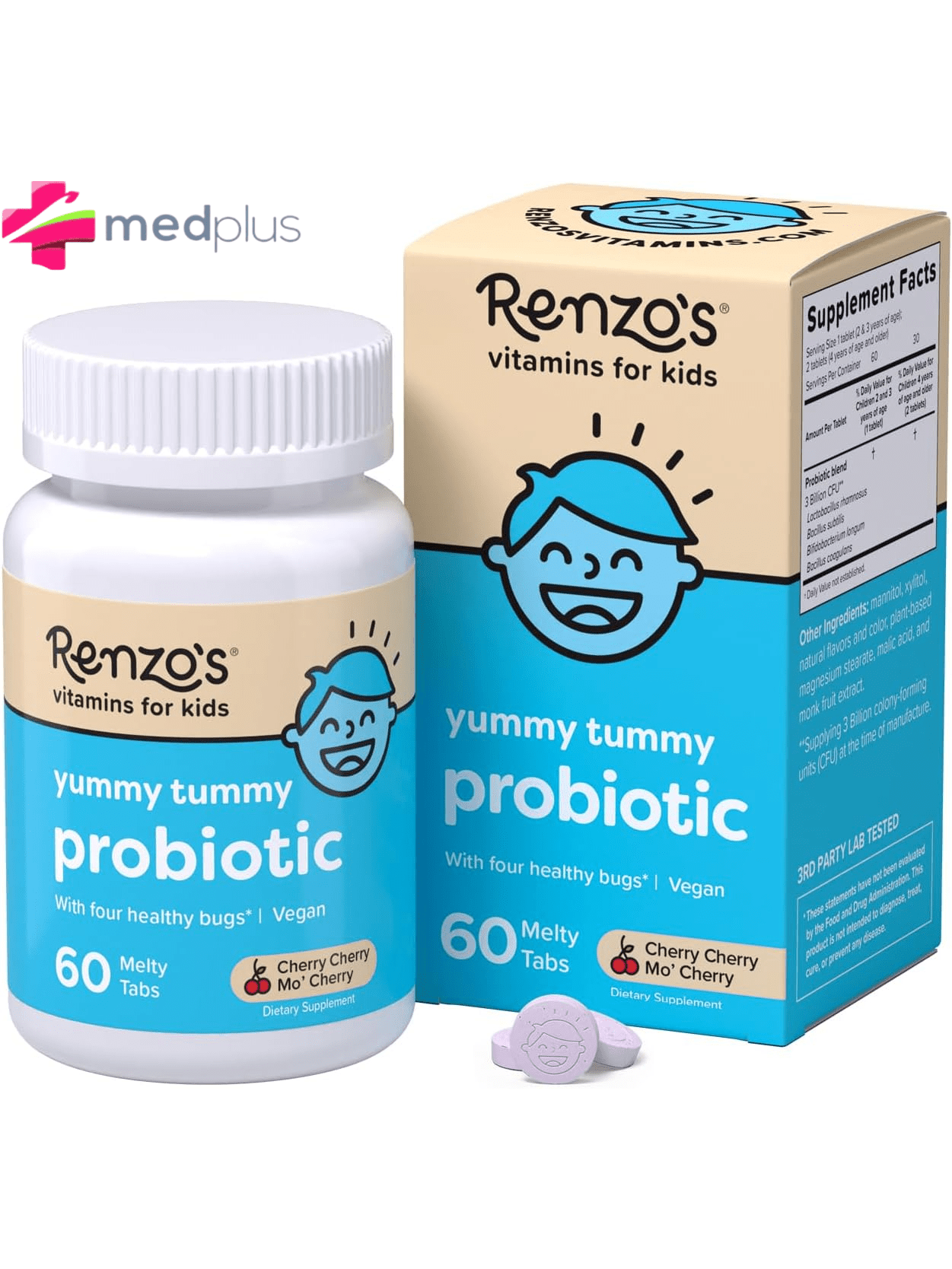 RENZO'S KIDS Y/TUMMY PROBIOTIC *60 TABS
