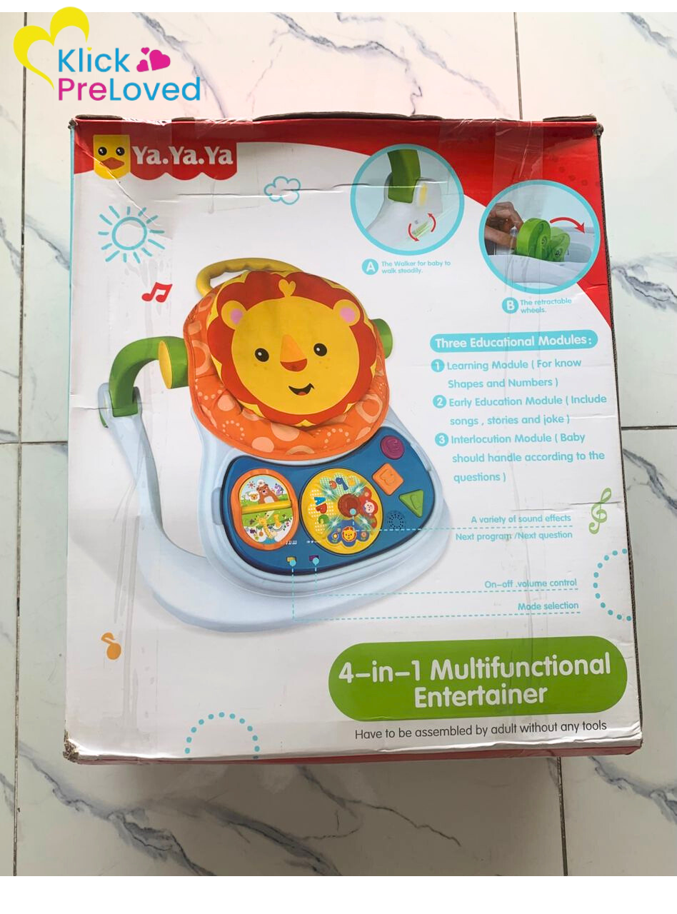 Preloved Yayaya 4 In 1 Multifunctional Baby Activity Walker (Gently Used)