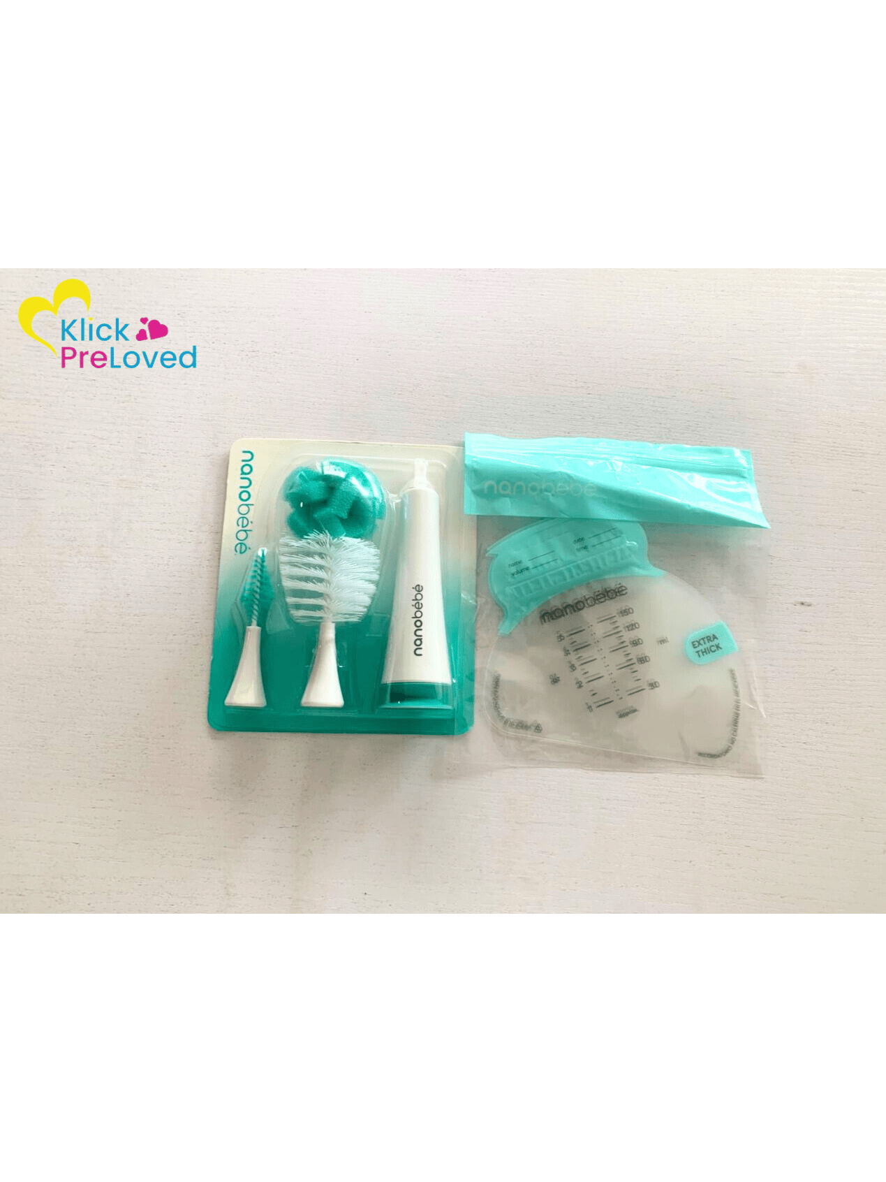 Preloved Nanobebe Bottle Brush and Milk Storage Bags (Brand New)