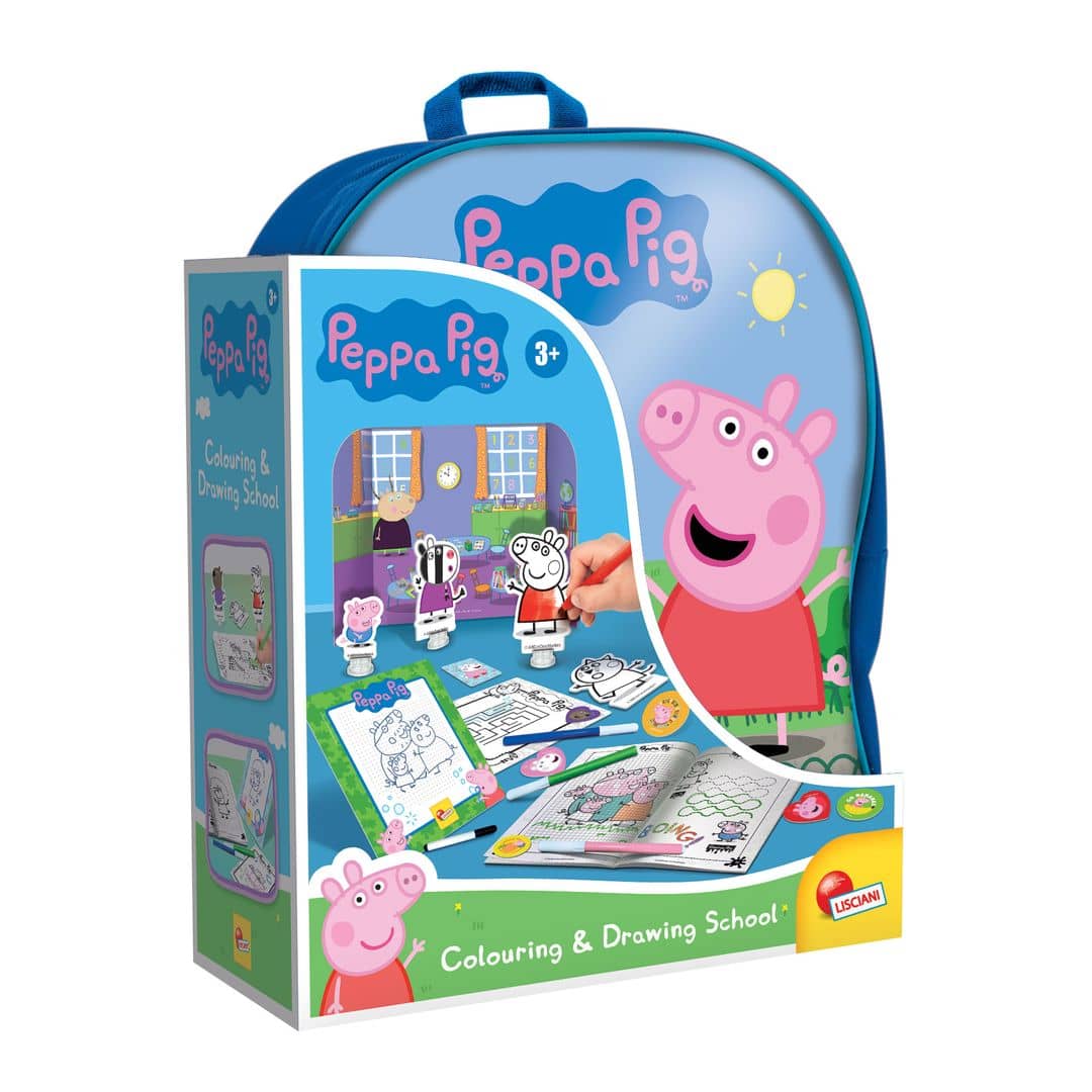 Peppa Pig Zainetto Colouring and Drawing School