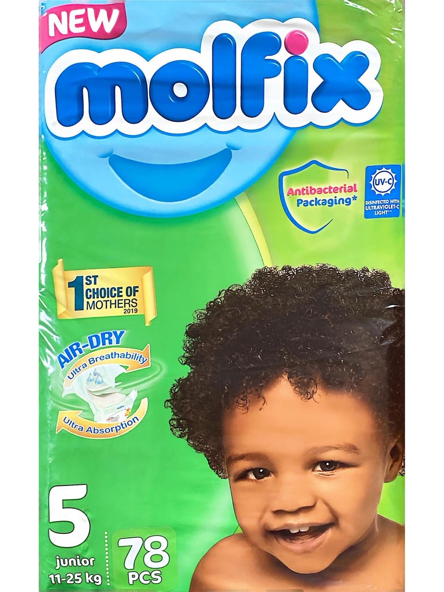 Molfix Air Dry Junior Diapers Size 5 11-25 kg (78 pack)