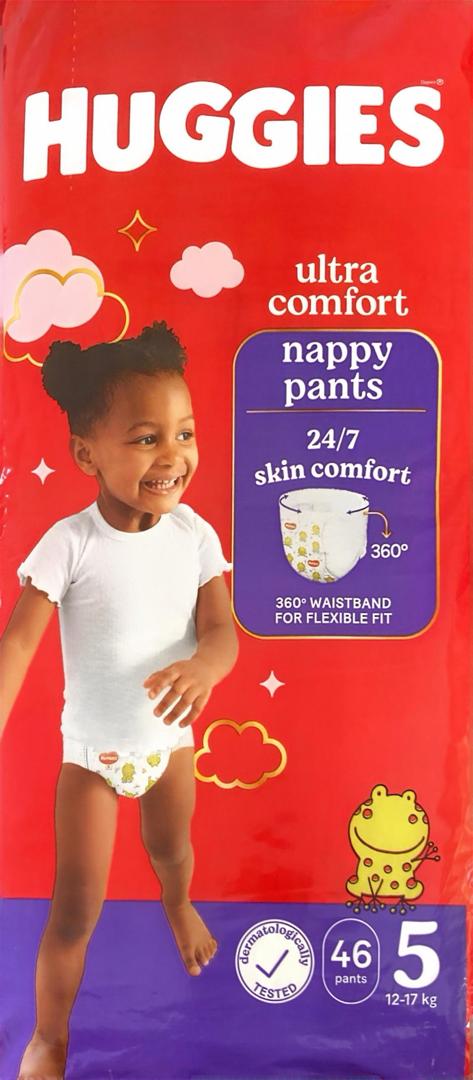 Huggies Nappy Pants Size 5 Diapers 12-17kg (46 Pack)