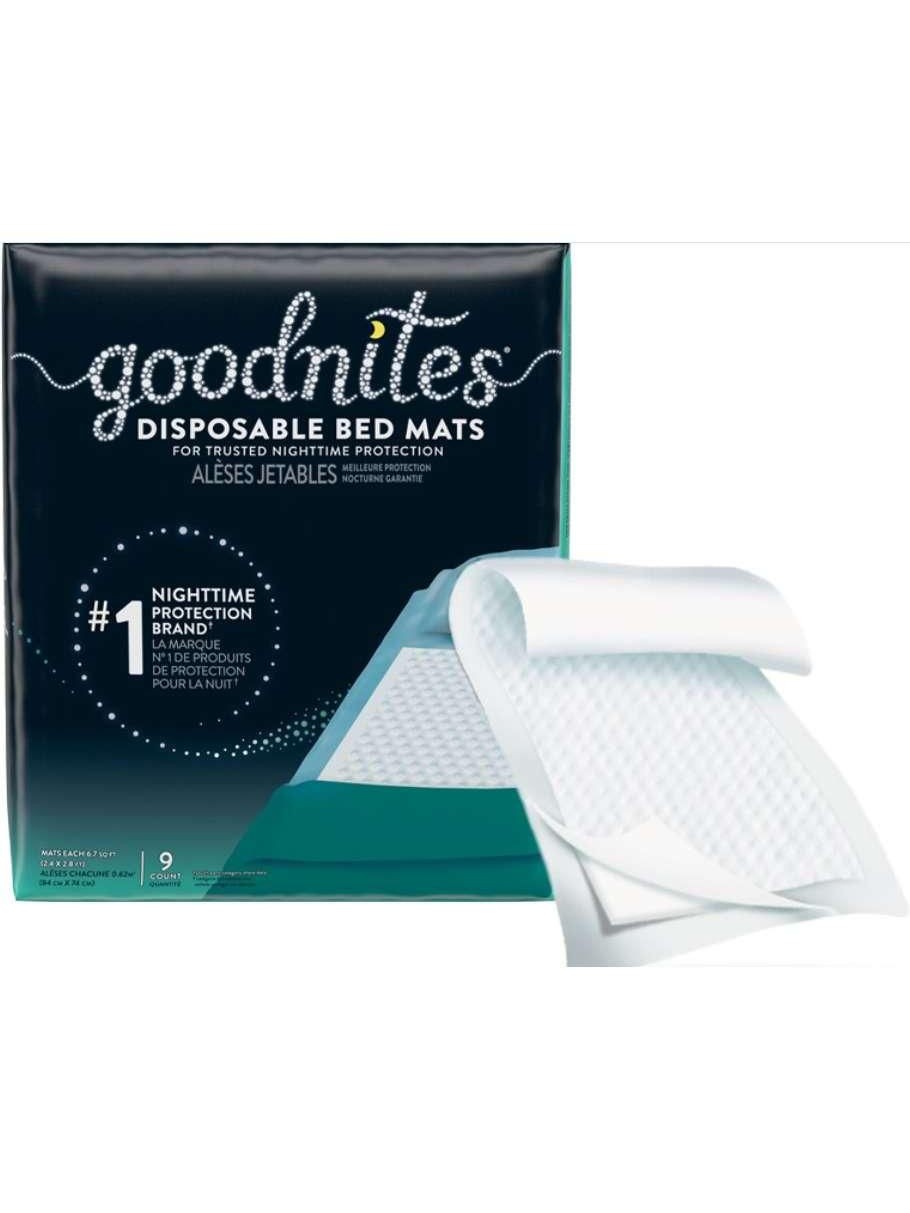 Kimberly-Clark Goodnites Disposable Bed Mats, Pack of 9