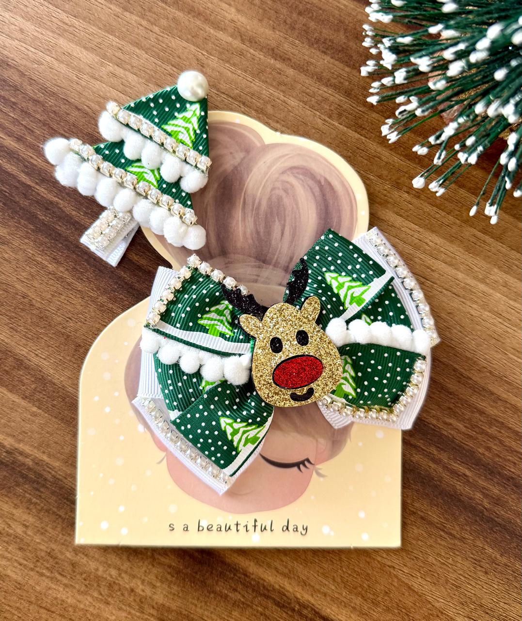 Bantyk Green Christmas Tree Hair Clip & Hair Pin