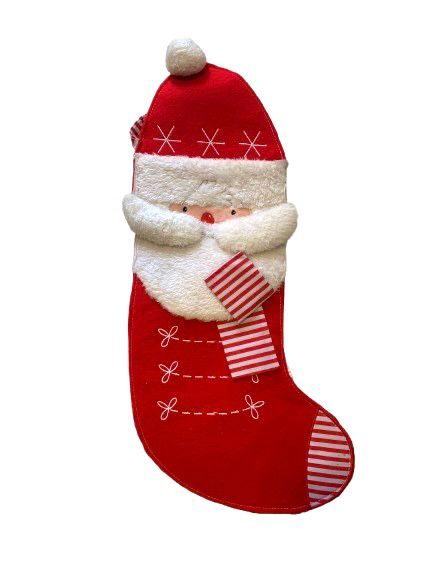 Red and White Santa Christmas Stocking