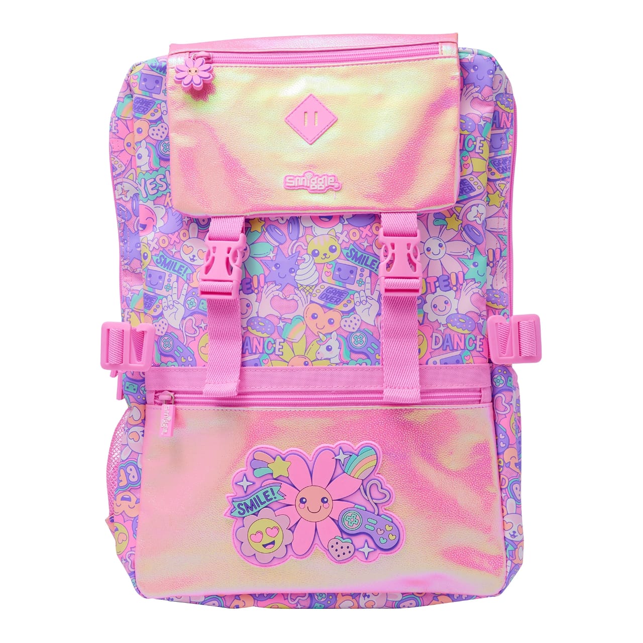 Smiggle Flower Power Limitess Attach Fold Over Bag 16"