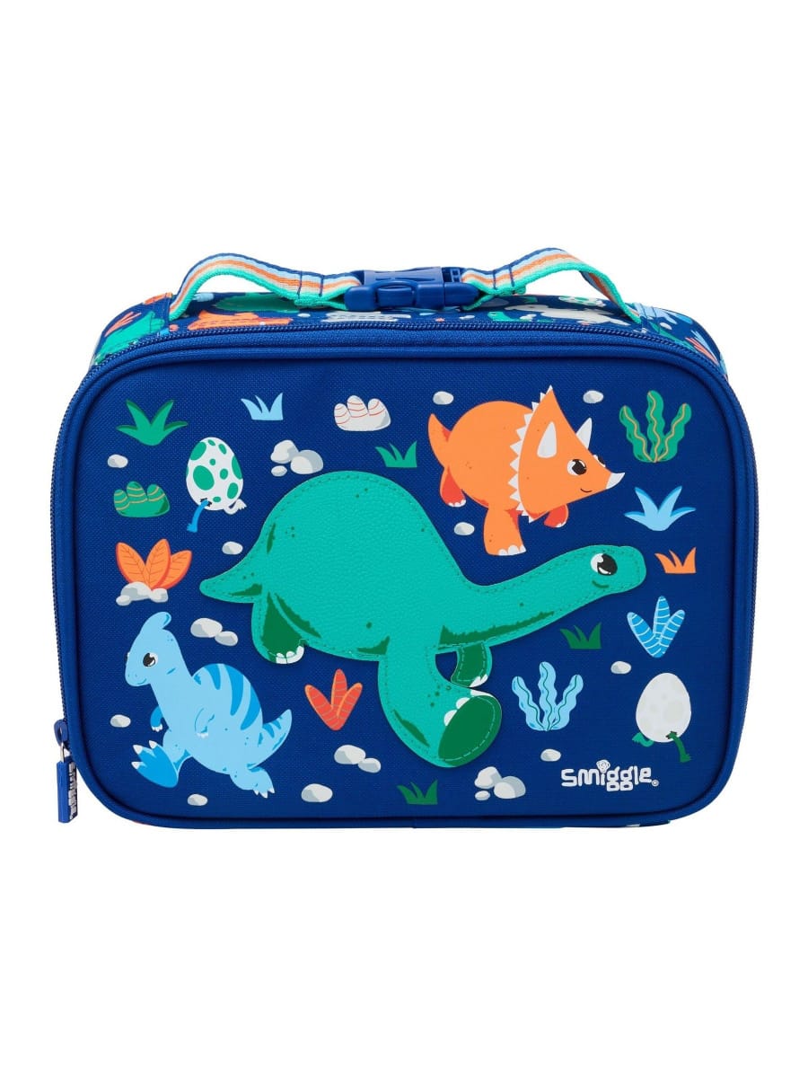 Smiggle Teeny Tiny Dinosaur Lunch Bag- Navy Blue