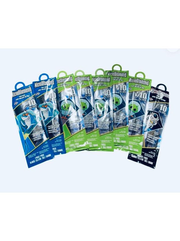 MicroDiamond Nylon Kite 10-Inch-Tall with Handle Line and QuikClip