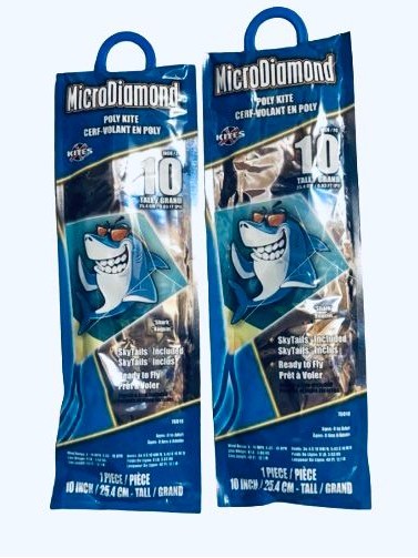 MicroDiamond Nylon Kite 10-Inch-Tall with Handle Line and QuikClip