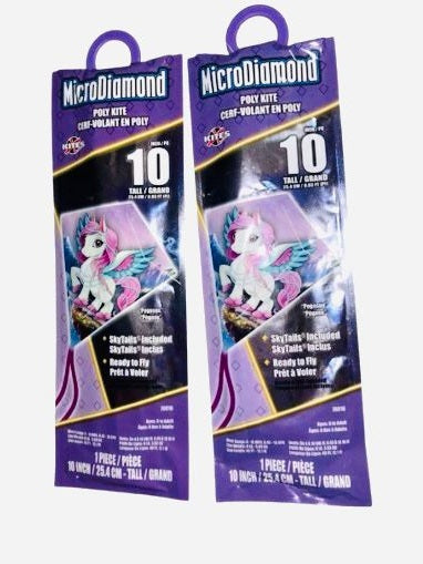 MicroDiamond Nylon Kite 10-Inch-Tall with Handle Line and QuikClip