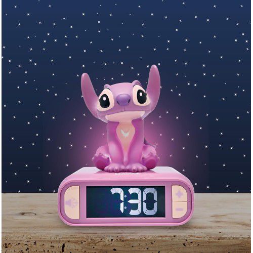 Lexibook Disney Stitch Alarm Clock with Sounds and Melodies (2 colors available)