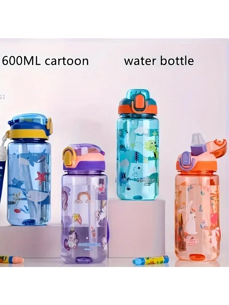 Kids Sippy Water Bottles – 600 ml (available in 4 colors)