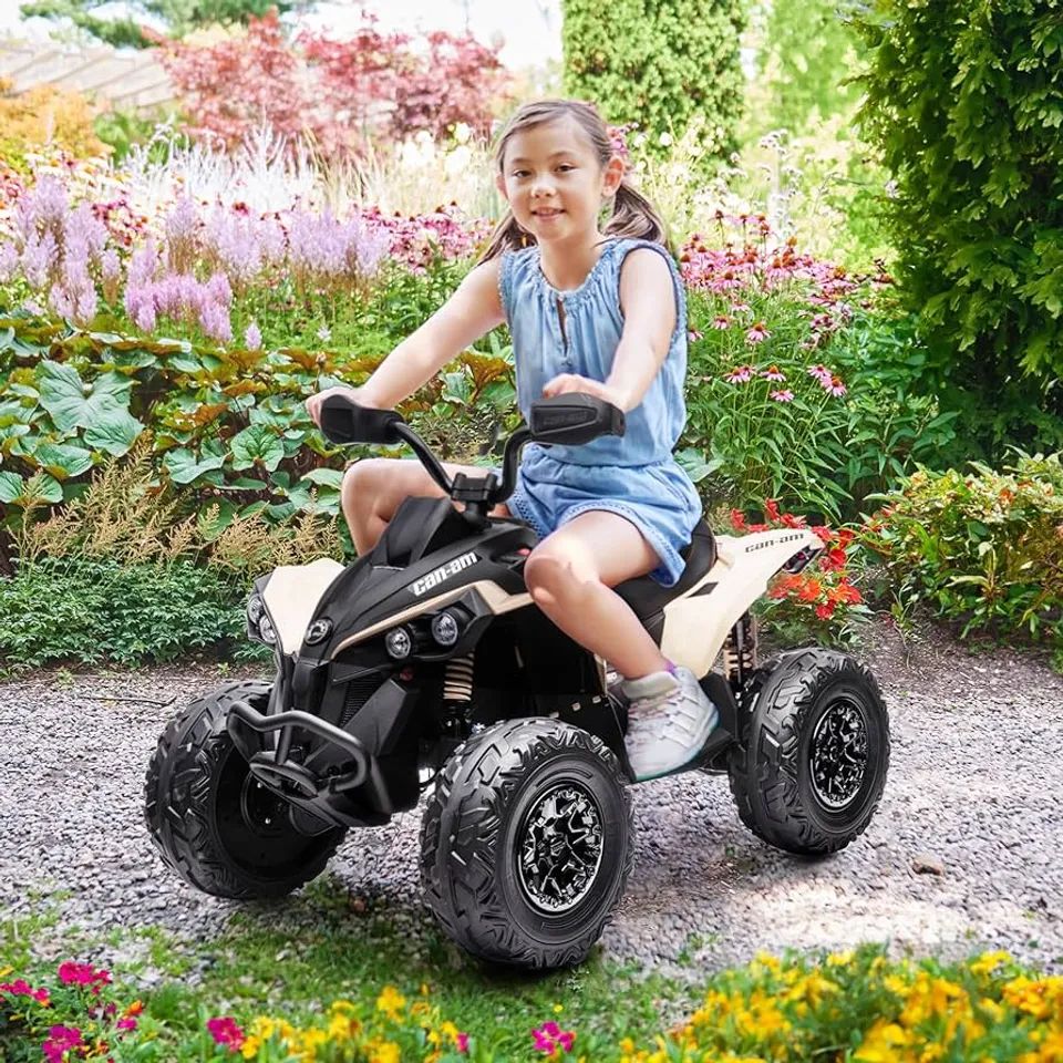 Can Am Renegade ATV Ride-On Quad Bike 12V - Khaki