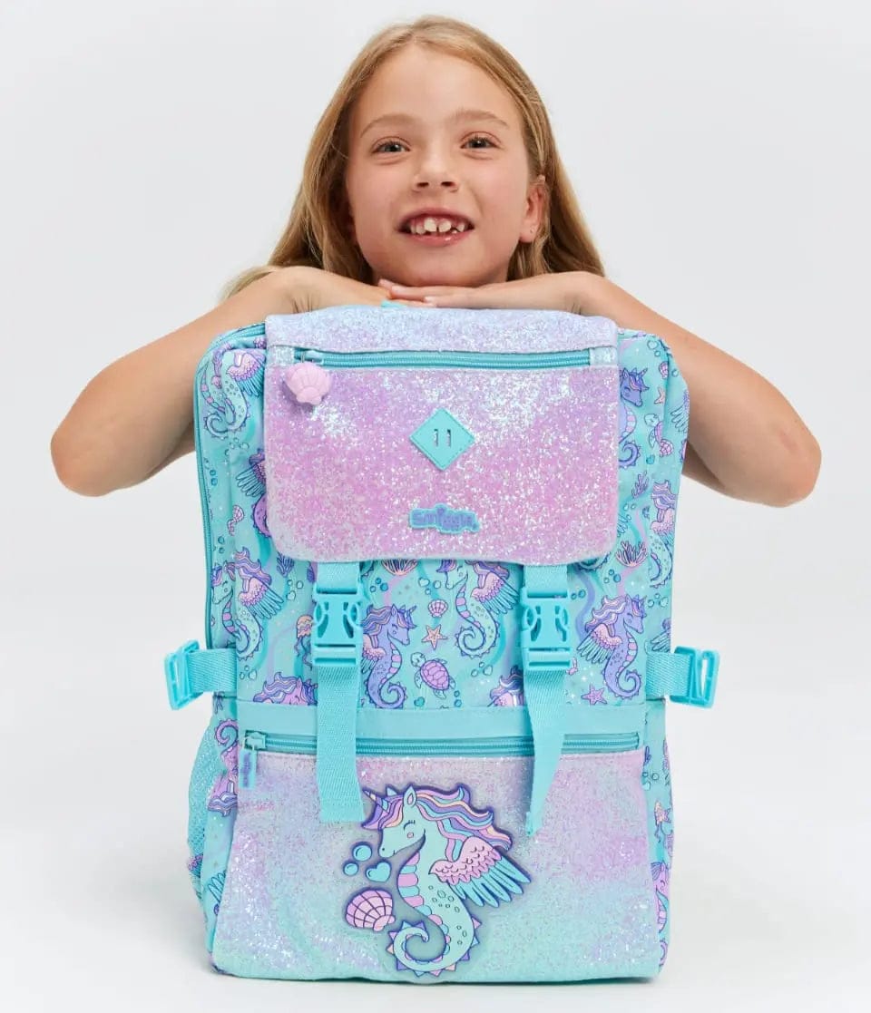 Smiggle Sea Horse Limitless Attach Fold Over Bag 16'