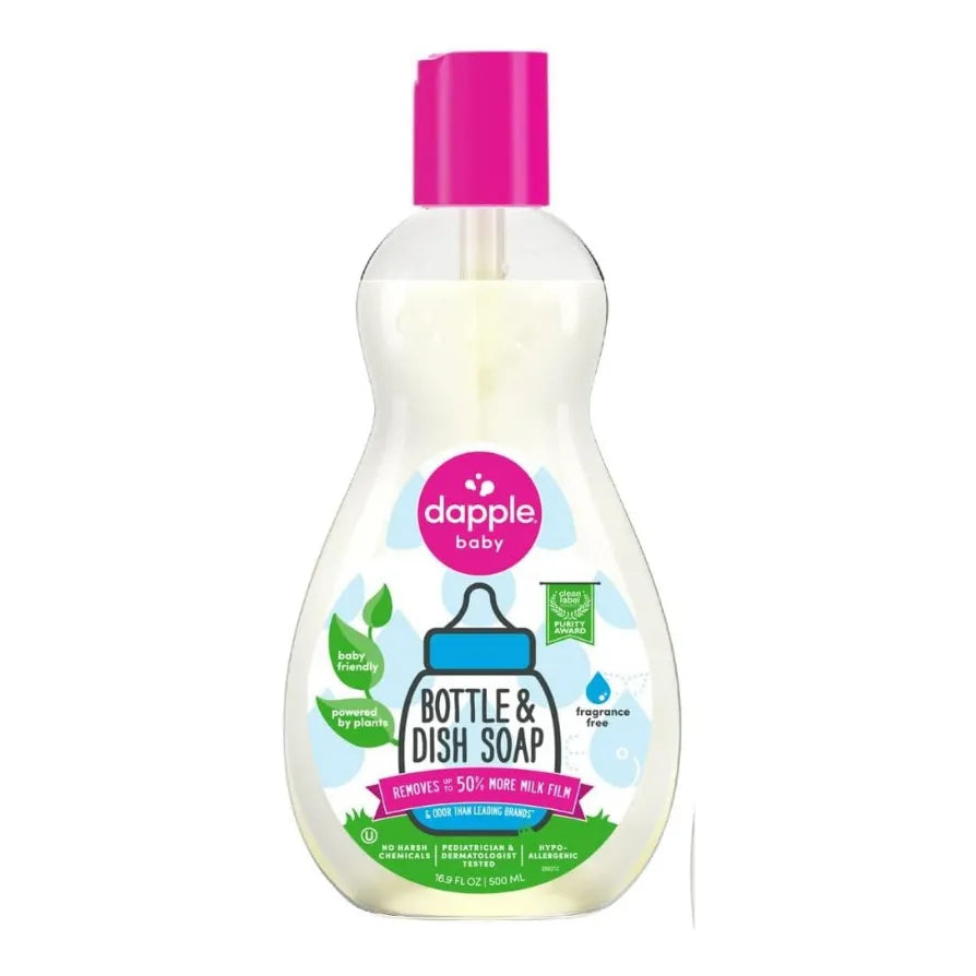 Dapple Baby Bottle & Dish Soap 500ml (Fragrance Free)