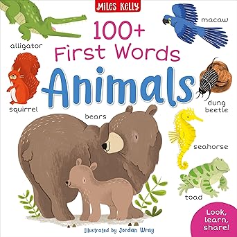 100+ First Words Animals - Miles Kelly (Paperback)