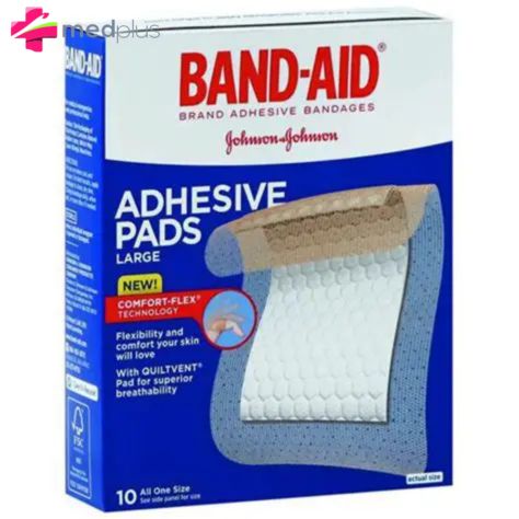 BAND-AID LARGE ADHESIVE PADS *10
