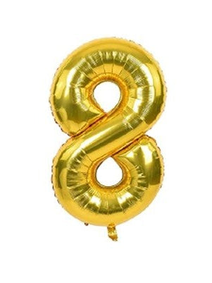 26 Inch Gold Number Foil Balloons