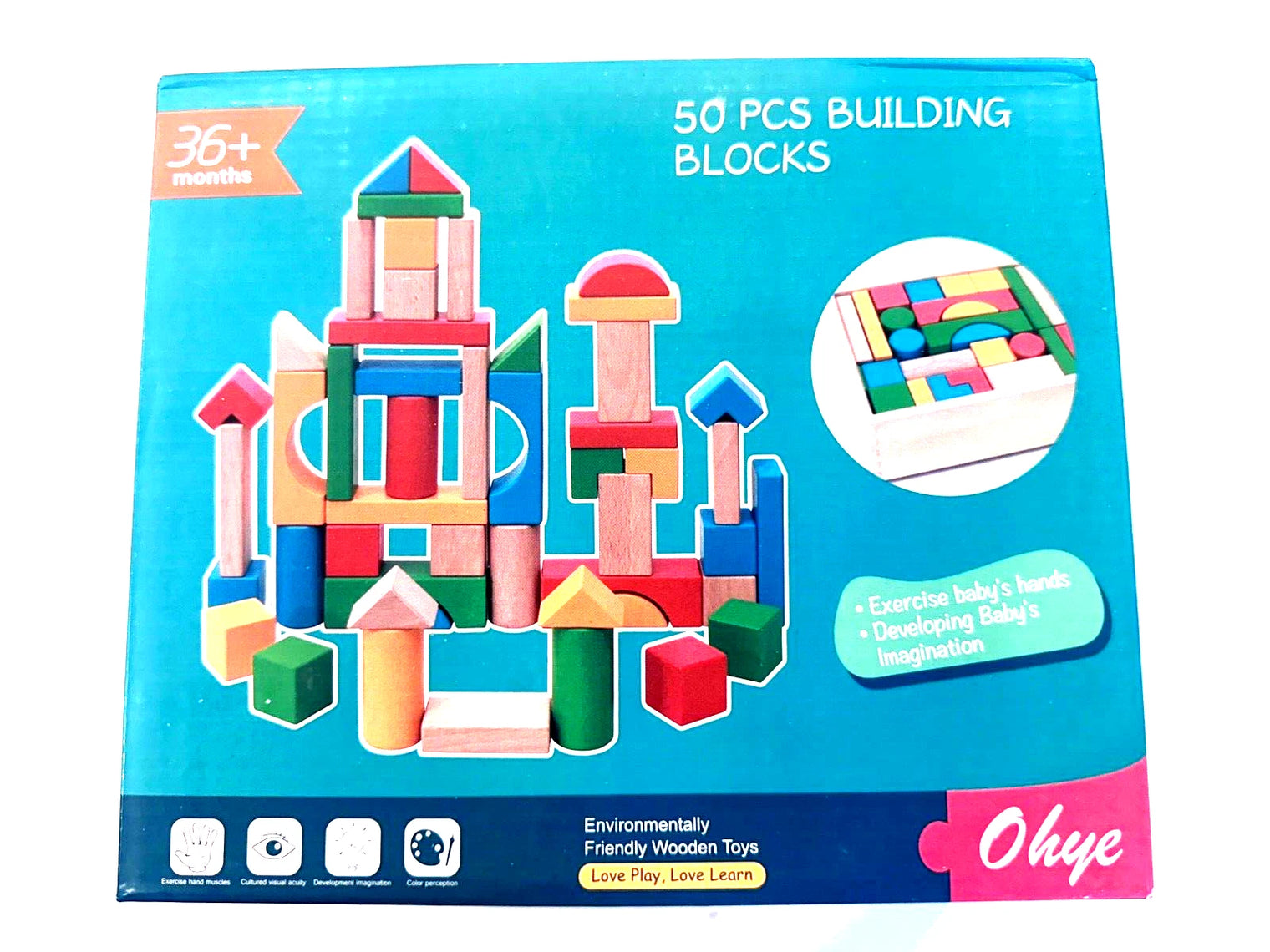 Wooden Blocks Building Set for Kids