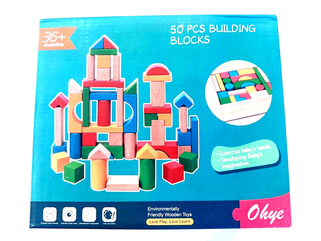 Wooden Blocks Building Set for Kids