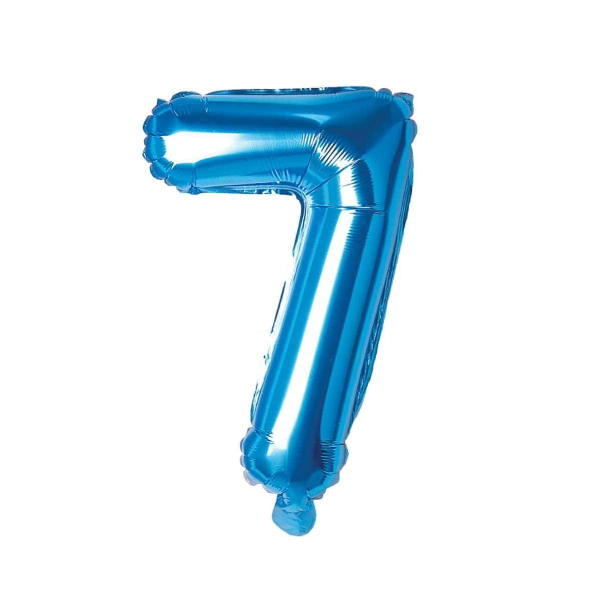 32 Inch Blue Number Foil Balloons