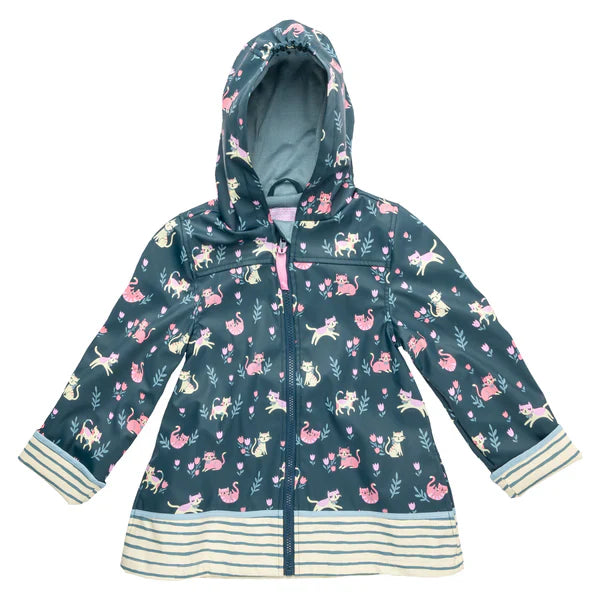 Girls Stephen Joseph Raincoats - Cat (5 Sizes Available)