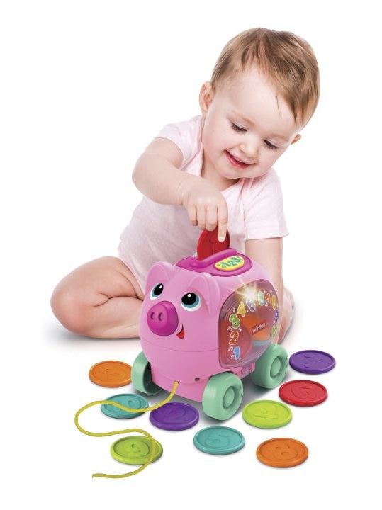 Pull Along Counting Piggy Bank