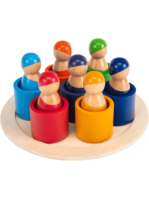 Squirrel Play Wooden Rainbow Peg Dolls