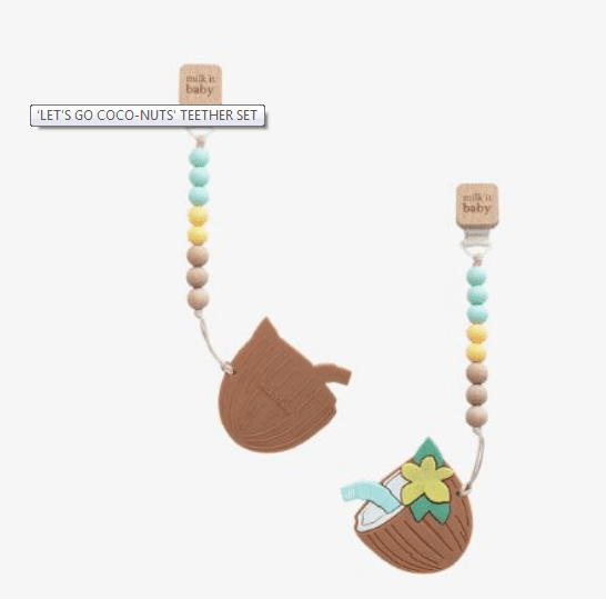 Milk it Baby ‘Let’s Go Coco-Nuts’ Teether Set