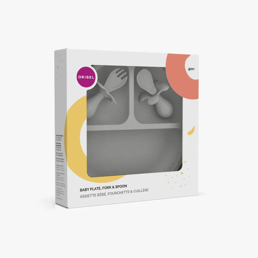 Oribel Baby Plate, Fork & Spoon (2 colors available)
