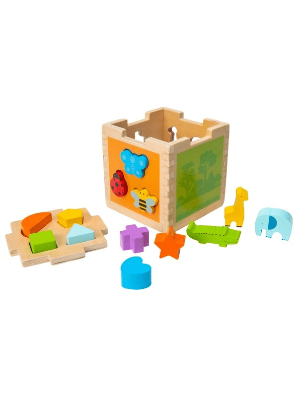 Squirrel Play Wooden Shape Sorting Cube