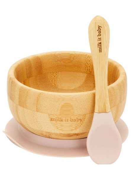 Bamboo Suction Baby Bowl and Spoon