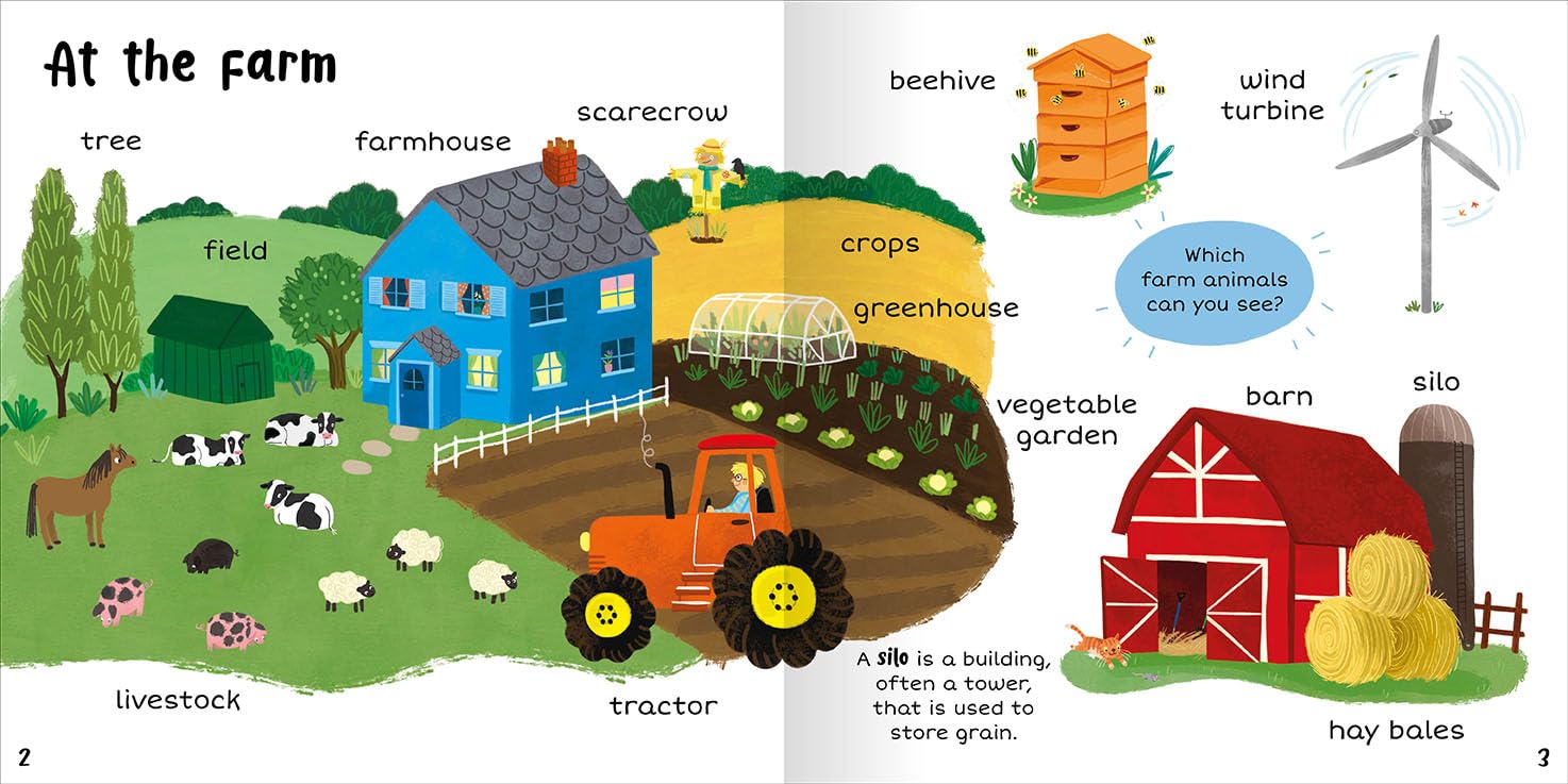 100+ First Words Farm - Miles Kelly (Paperback)