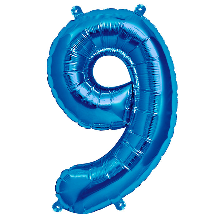 32 Inch Blue Number Foil Balloons