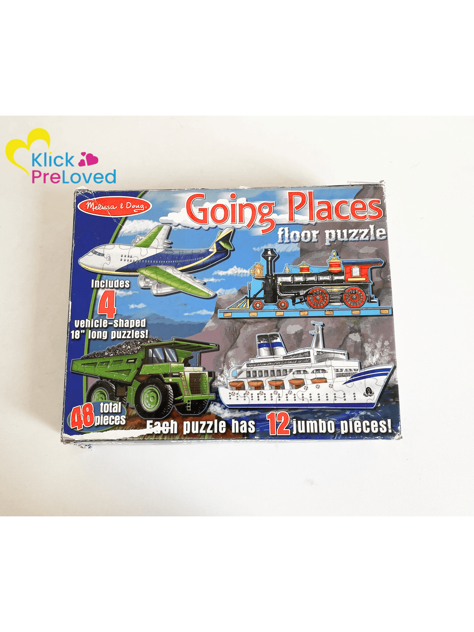 PreLoved Melissa and Doug Going Places Floor Puzzle Item - 48 Pieces (Gently Used)
