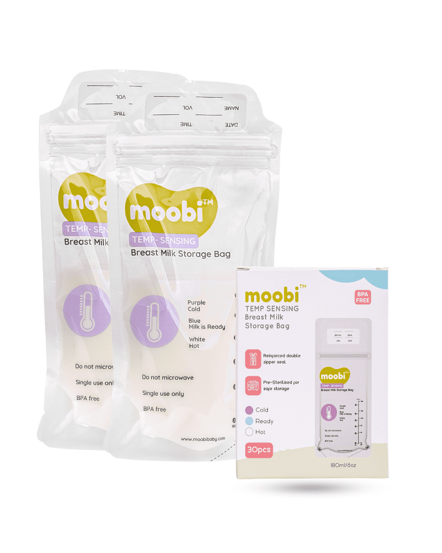 Moobi Temp Sensing Milk Storage Bag 60z/180ml BPA/BPS Free - 30pcs