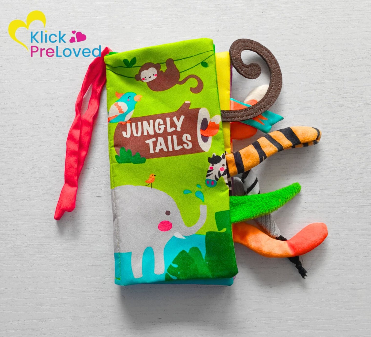 PreLoved Jungly Tails Cloth Book 0m+ (Gently Used)