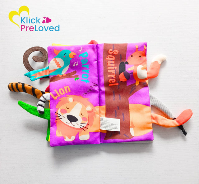 PreLoved Jungly Tails Cloth Book 0m+ (Gently Used)