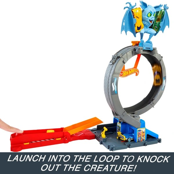 Hot Wheels City Let's Race Bat Loop Attack Playset