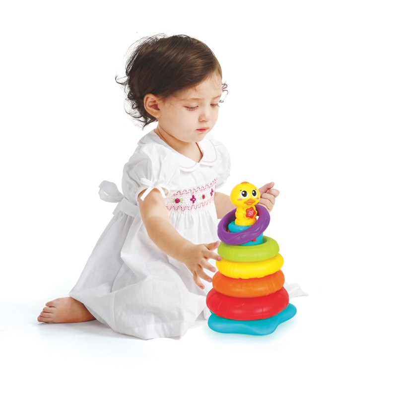 Hola Little Rainbow Duck Stacking Toy with Music/Light