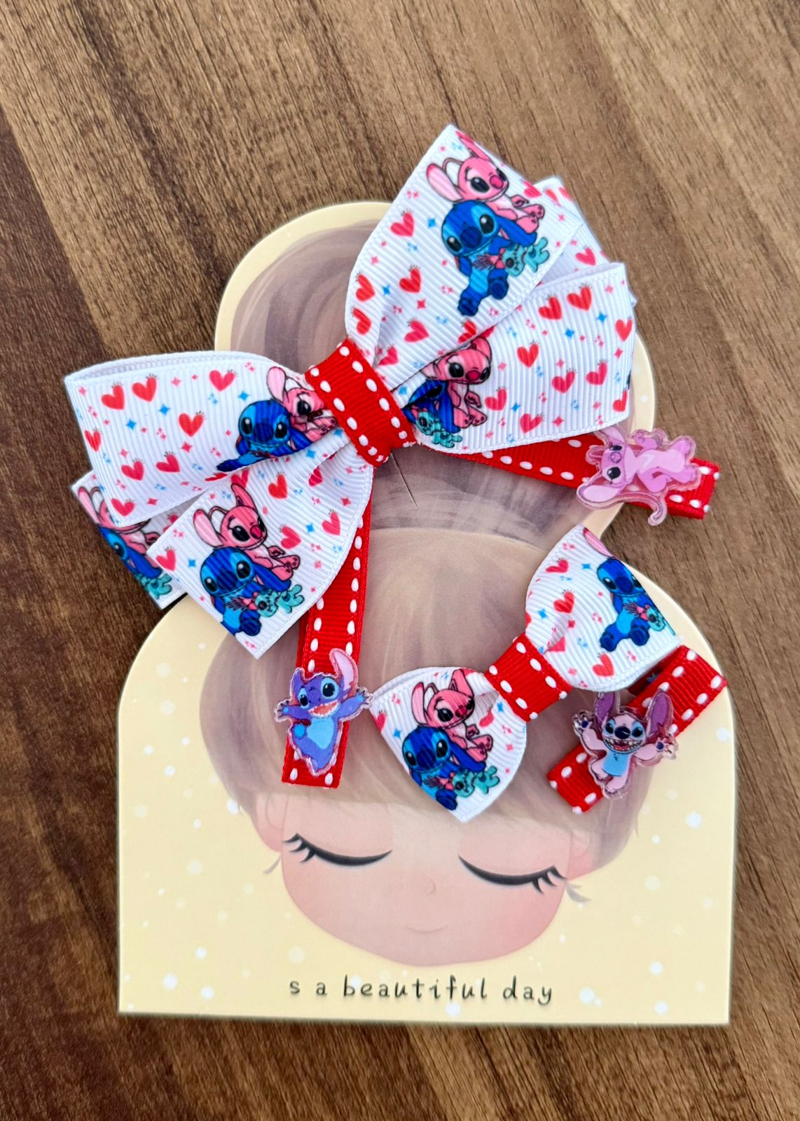 Bantyk Lilo & Stitch Bow Hair Clips (Set of 3)