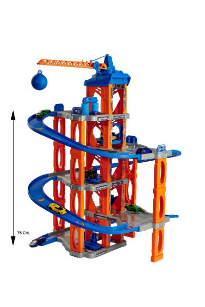 Majorette Motor Lift Center + 5 Cars