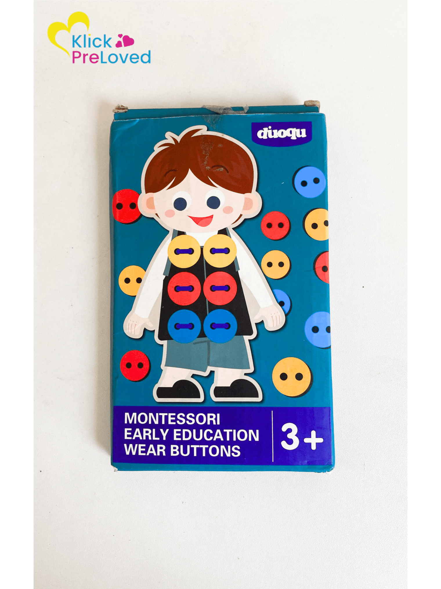 PreLoved Montessori Early Education Wooden Boy Shirt Lacing Board (Gently Used)