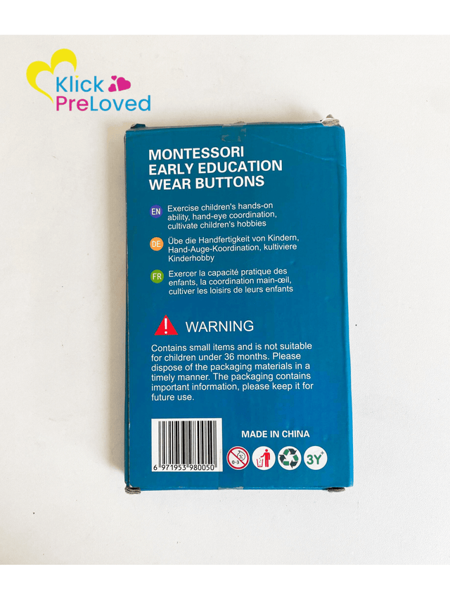 PreLoved Montessori Early Education Wooden Boy Shirt Lacing Board (Gently Used)