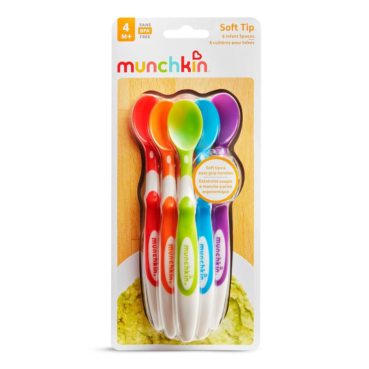 Munchkin 6 Soft-Tip Infant Multicoloured Spoons - 4m+