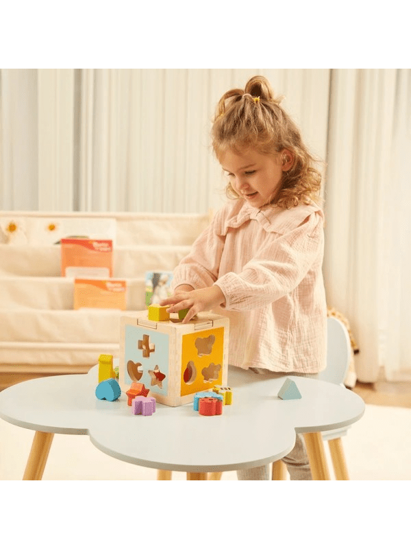 Squirrel Play Wooden Shape Sorting Cube