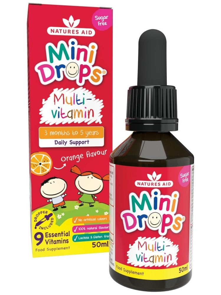 Natures Aid Mini Drops Multivitamin For 3 months to 5 years old - 50ml